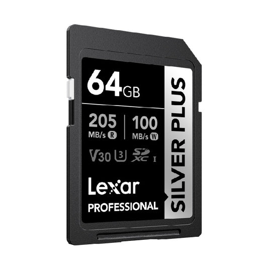 Tarjeta de memoria SD Lexar Silver Plus 64 GB Professional