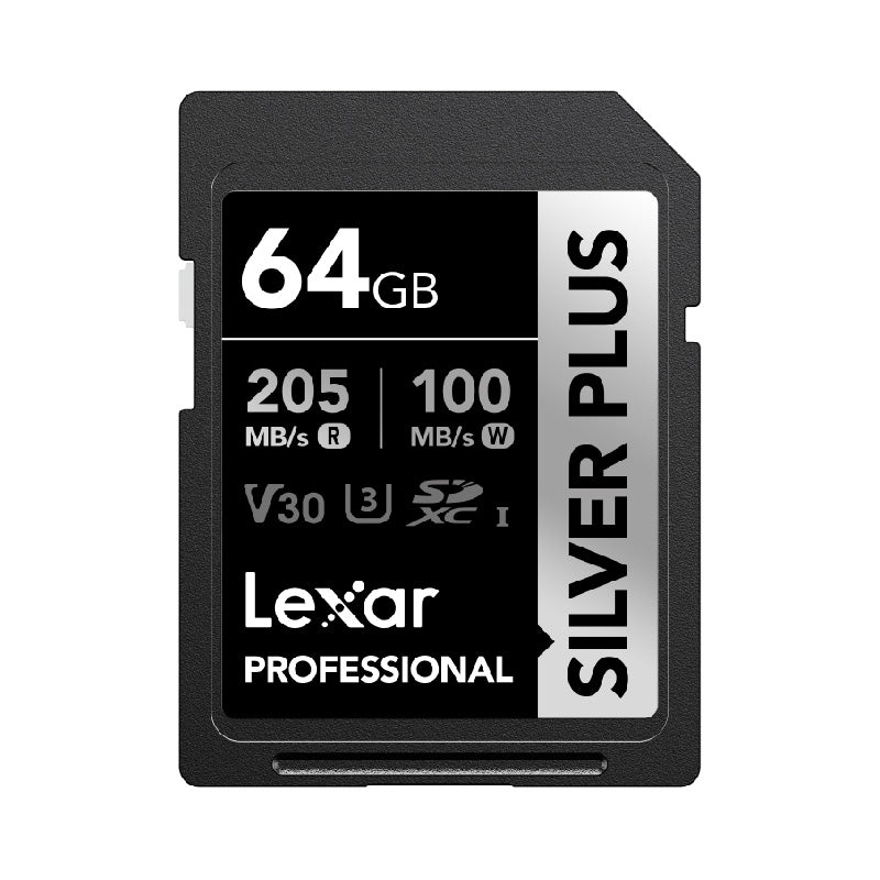 Tarjeta de memoria SD Lexar Silver Plus 64 GB Professional