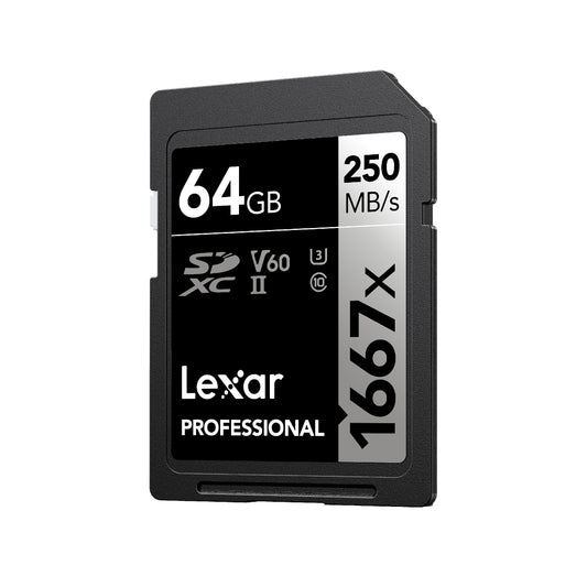 Tarjeta de memoria SD Lexar 1667x Professional - 64GB / 128GB