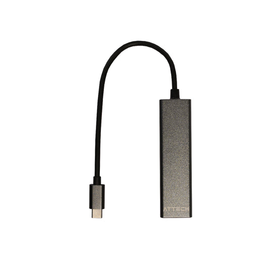 HUB Multipuertos Attech AT013 USB 3.0 x3 + Puerto Ethernet