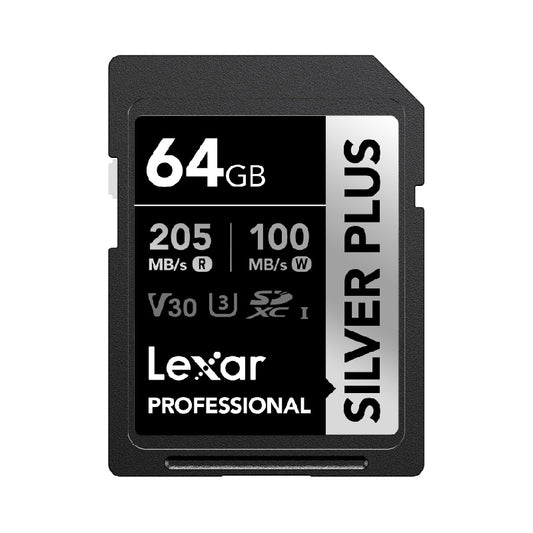 Tarjeta de memoria SD Lexar Silver Plus 64 GB Professional