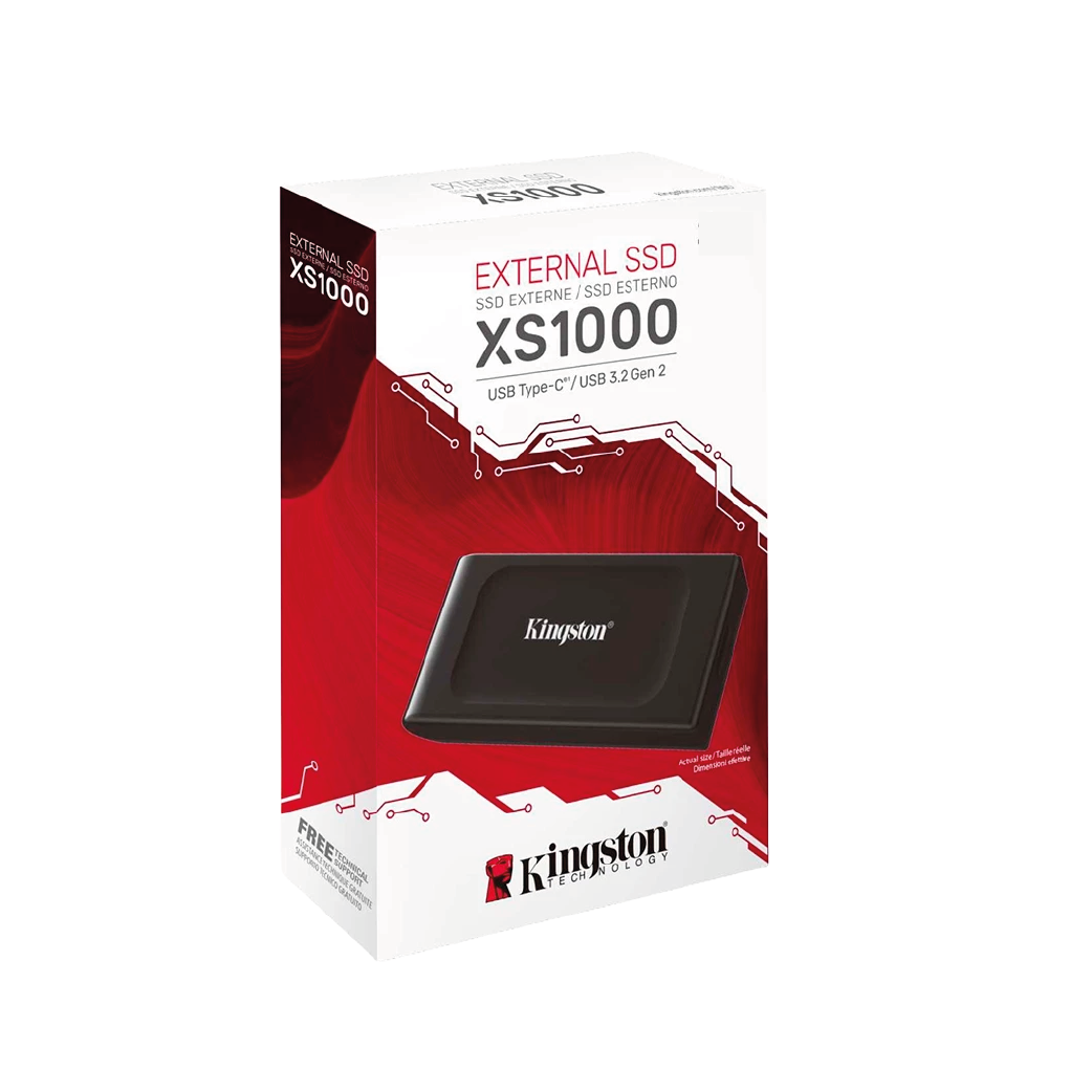 Disco Sólido SSD Portable Kingston xs1000 2TB USB3.2 - 1050Mb/s