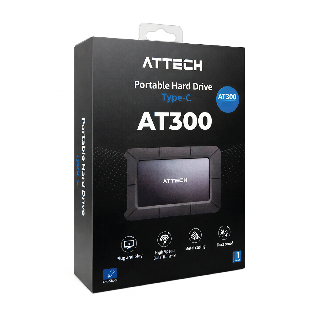 Disco portable mecánico ATTECH AT300 500GB