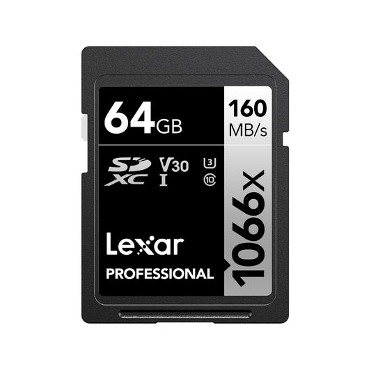 Tarjeta de memoria SD Lexar 1066x Professional - 64GB / 128GB / 256GB