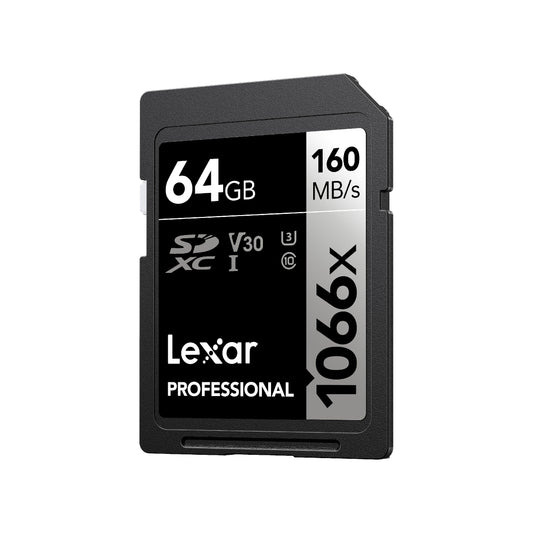 Tarjeta de memoria SD Lexar 1066x Professional - 64GB / 128GB / 256GB