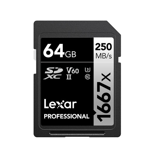 Tarjeta de memoria SD Lexar 1667x Professional - 64GB / 128GB