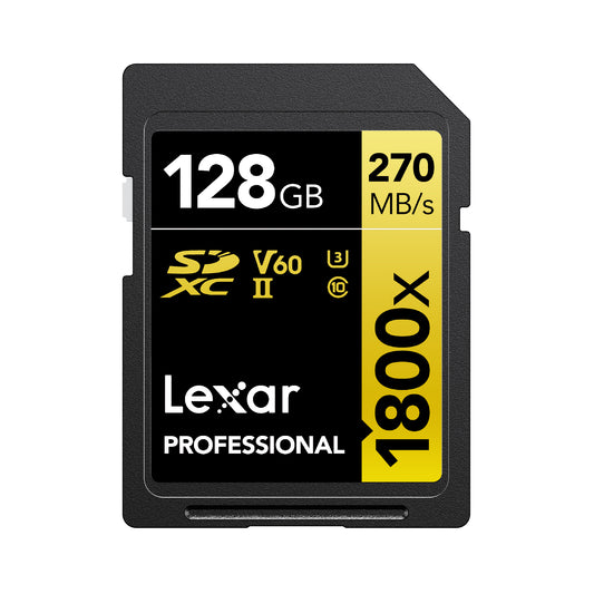 Tarjeta De Memoria SD Lexar Gold Professional 1800x - 128GB