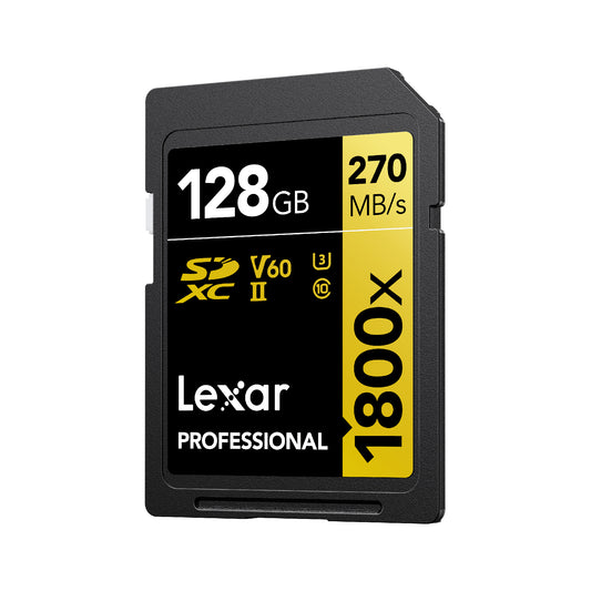 Tarjeta De Memoria SD Lexar Gold Professional 1800x - 128GB